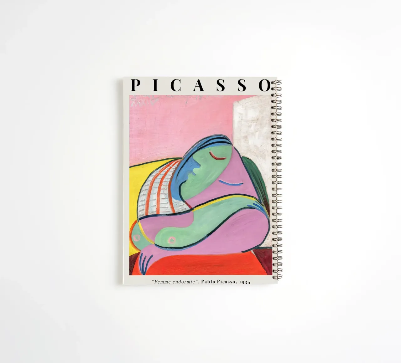 Picasso Femme Endormie Sleeping Woman 1934 spiral notebook by Jam Poster