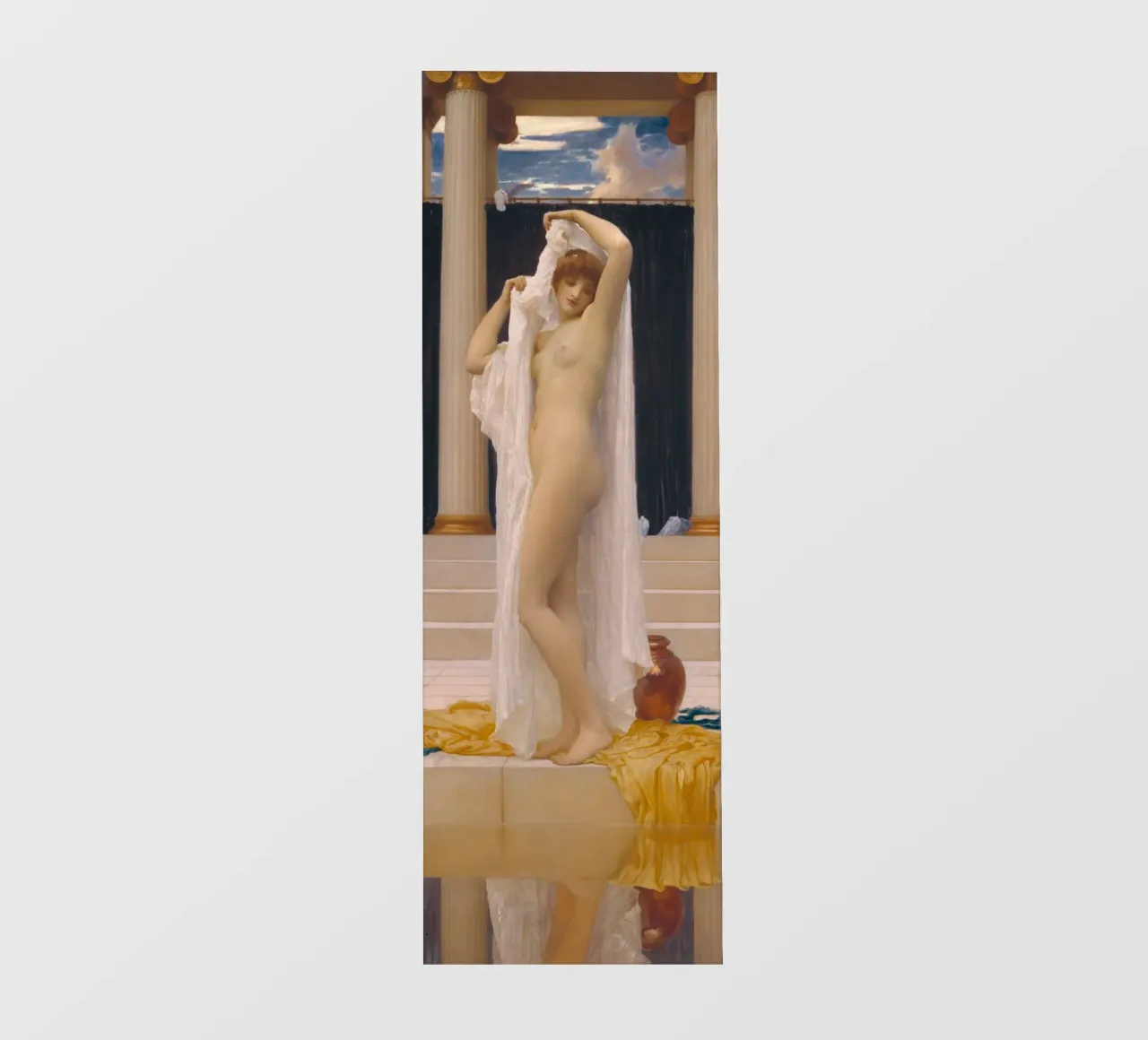 Il bagno di Psiche di Frederic Leighton (1890) pellicola backlit da Venus Art