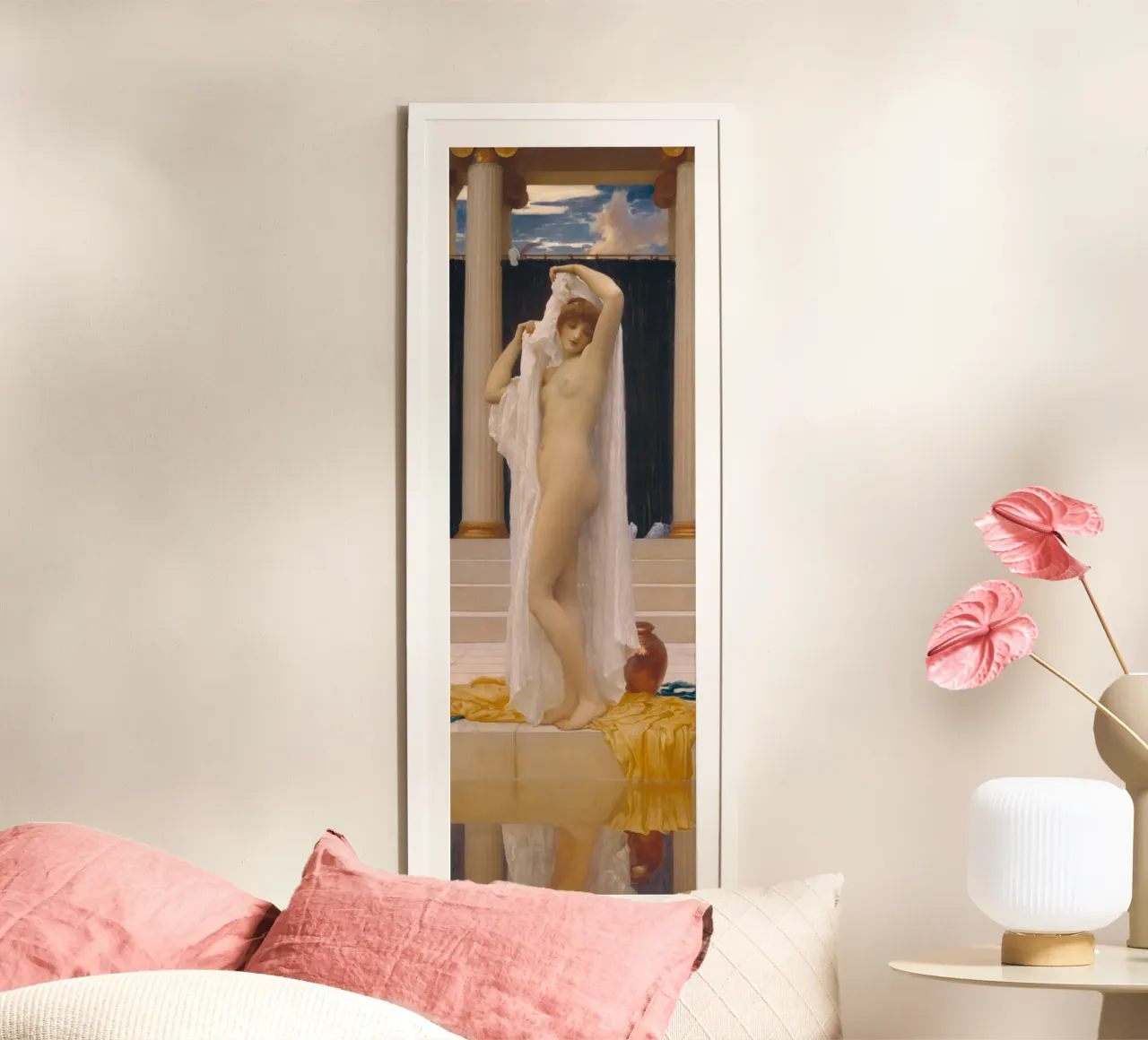 Il bagno di Psiche di Frederic Leighton (1890) carta hahnemühle da Venus Art