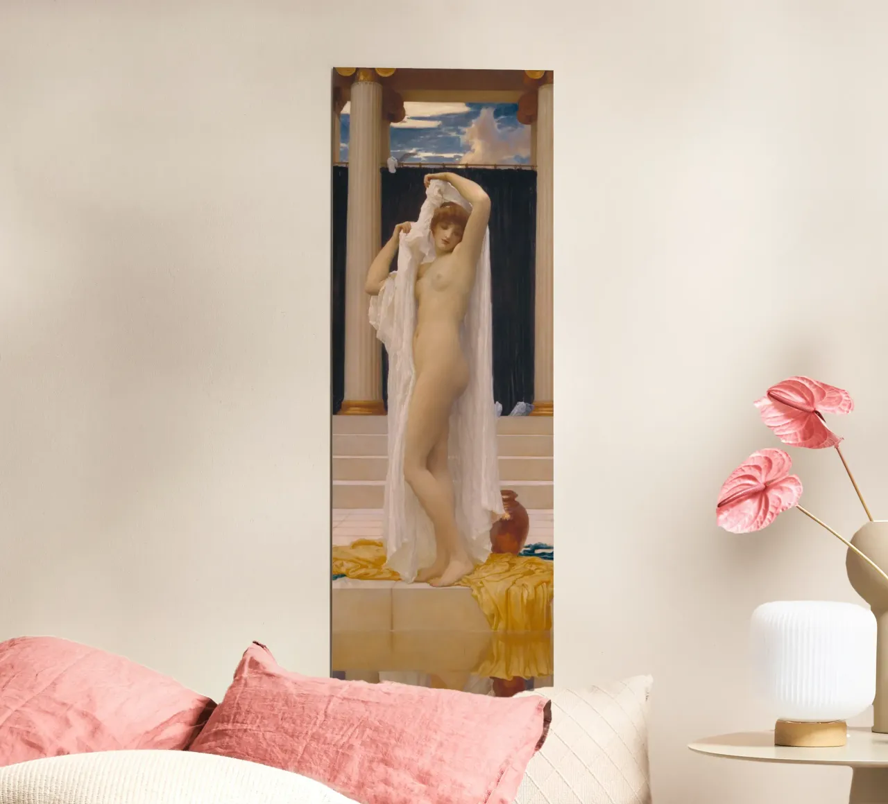 Il bagno di Psiche di Frederic Leighton (1890) carta hahnemühle da Venus Art