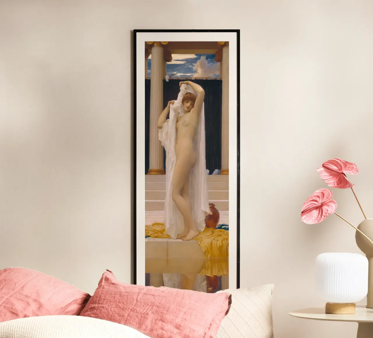 Il bagno di Psiche di Frederic Leighton (1890) carta hahnemühle da Venus Art