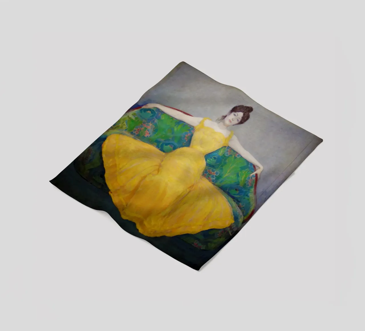La signora in giallo coperta in pile da Venus Art