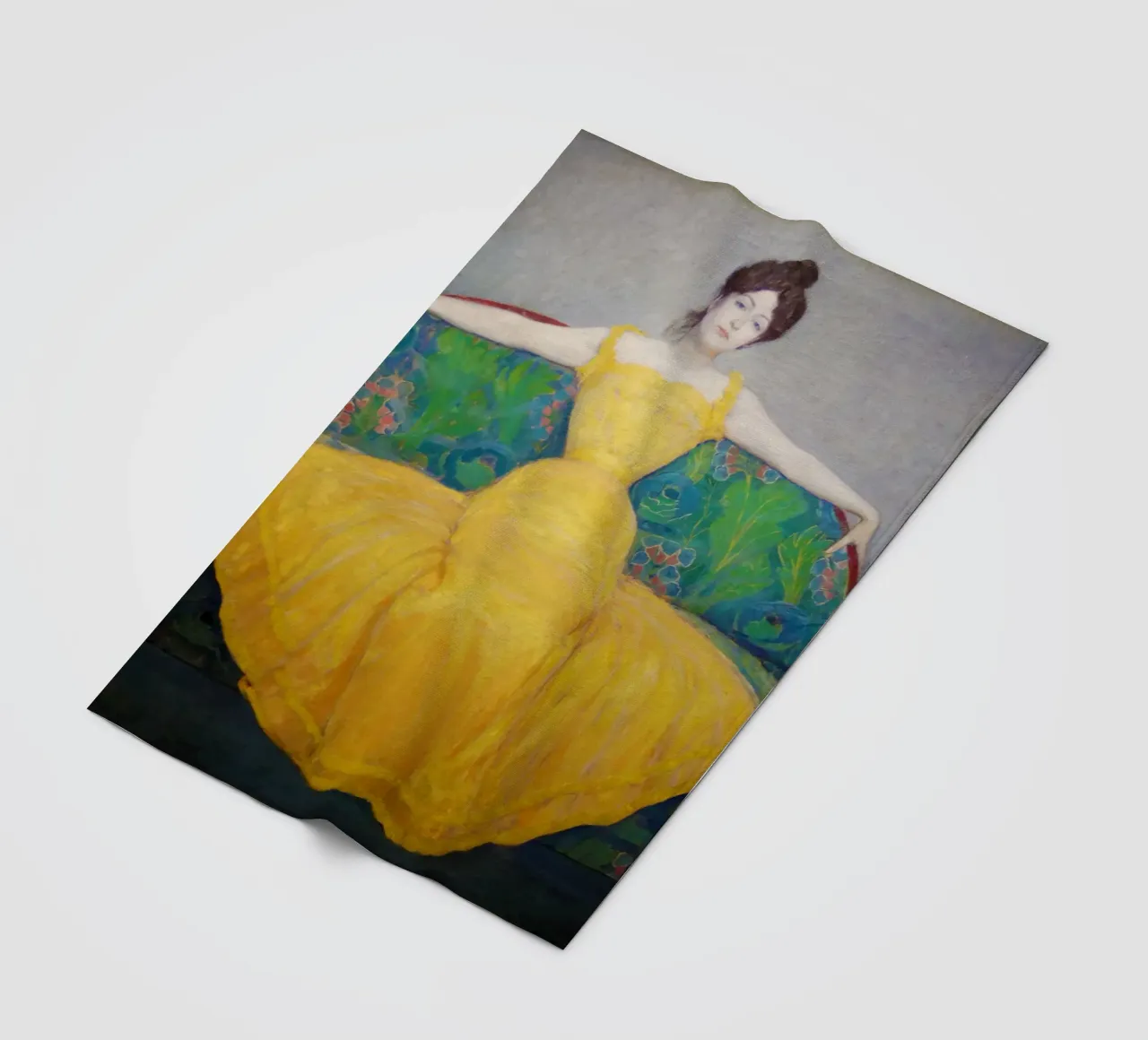 La signora in giallo coperta in pile da Venus Art