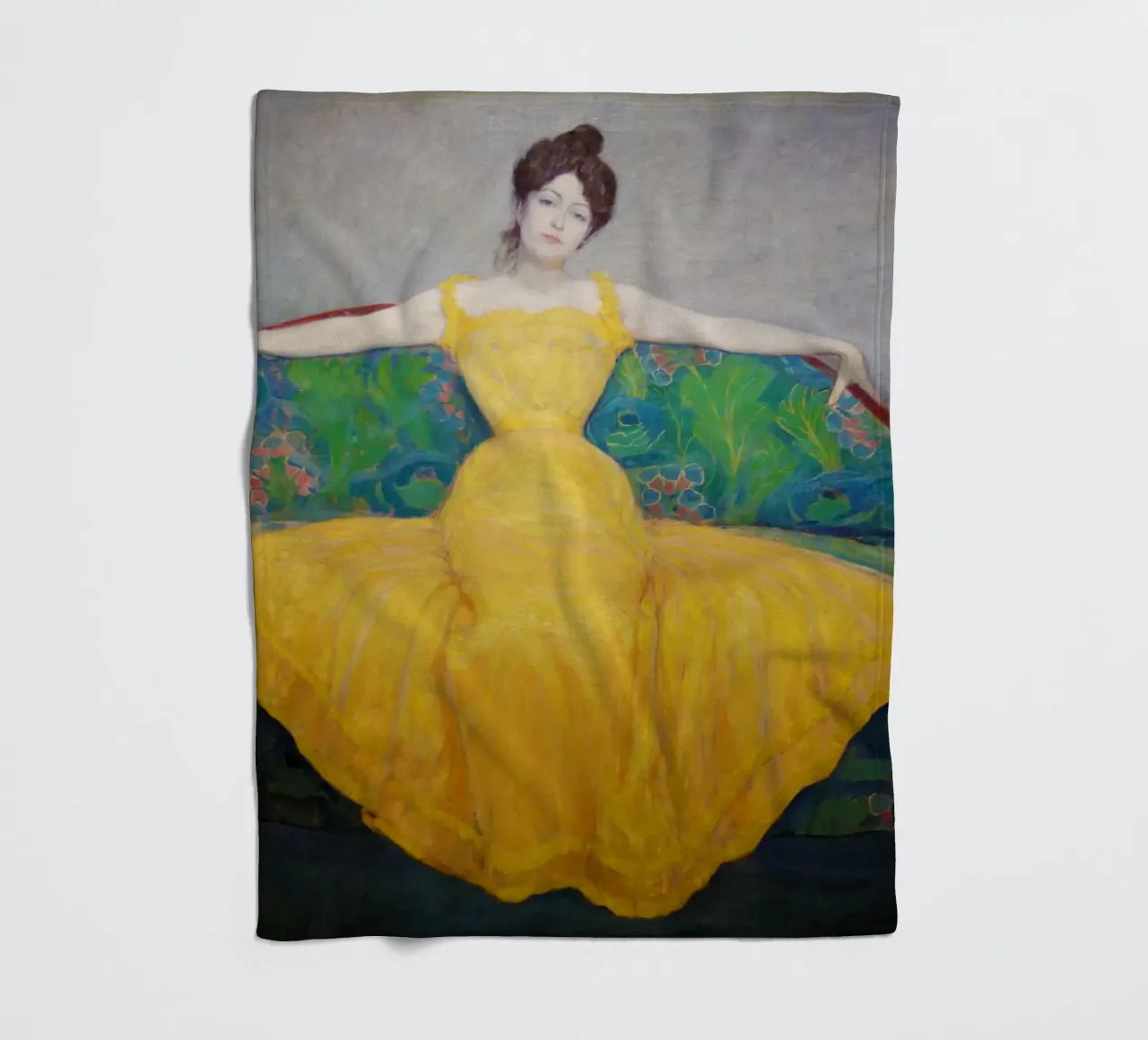 La signora in giallo coperta in pile da Venus Art