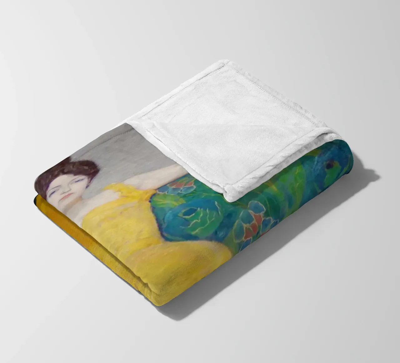 La signora in giallo coperta in pile da Venus Art