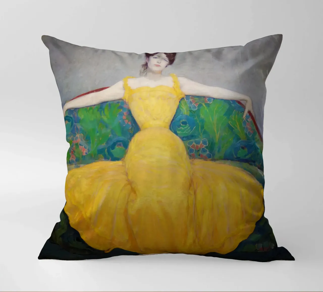La signora in giallo cuscino da Venus Art