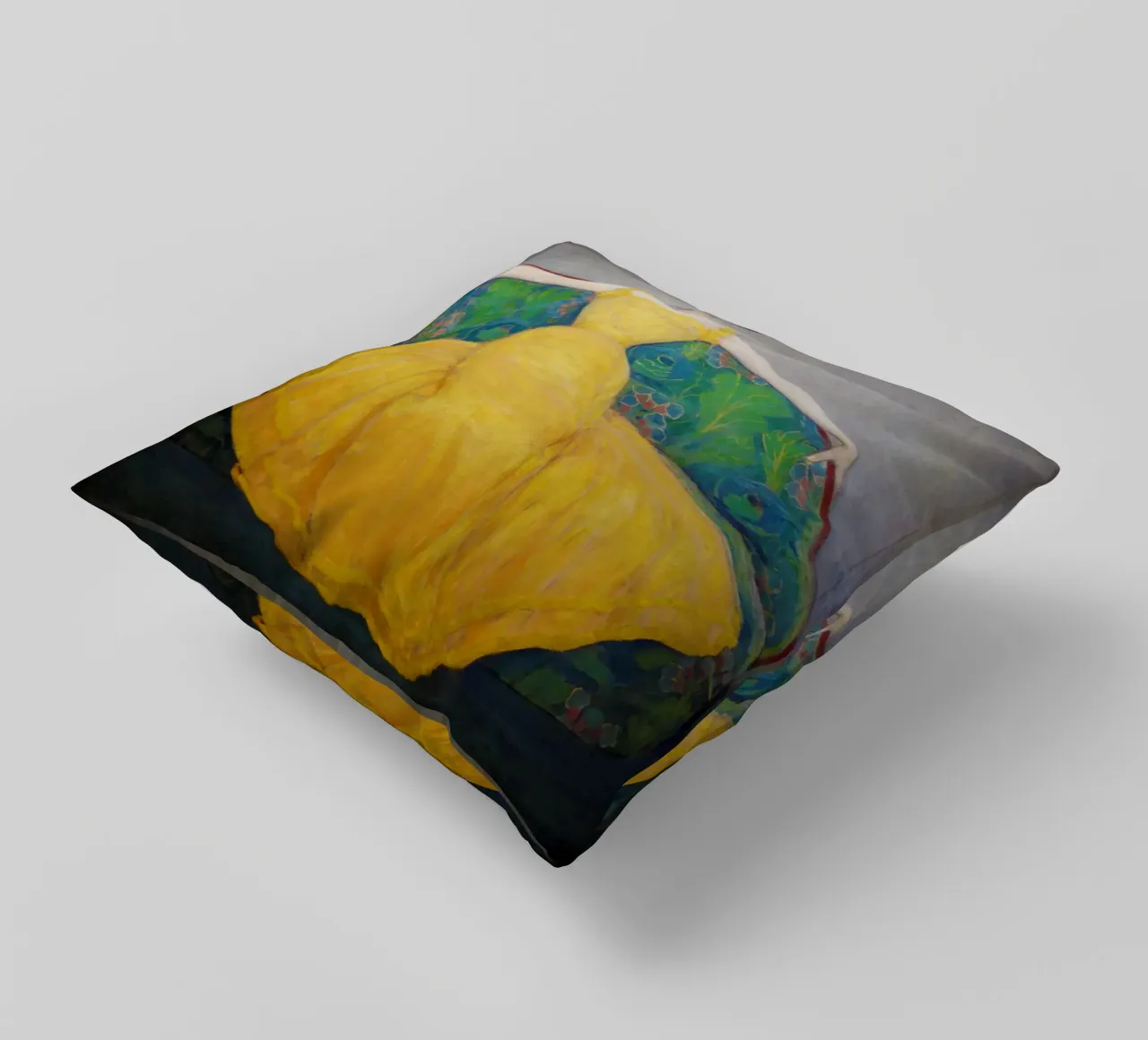 La signora in giallo cuscino da Venus Art