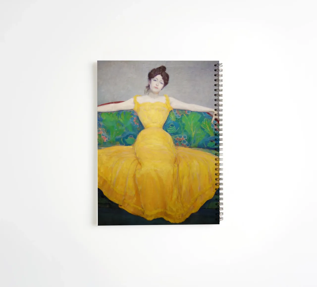 Dame en jaune carnet à spirale de Venus Art