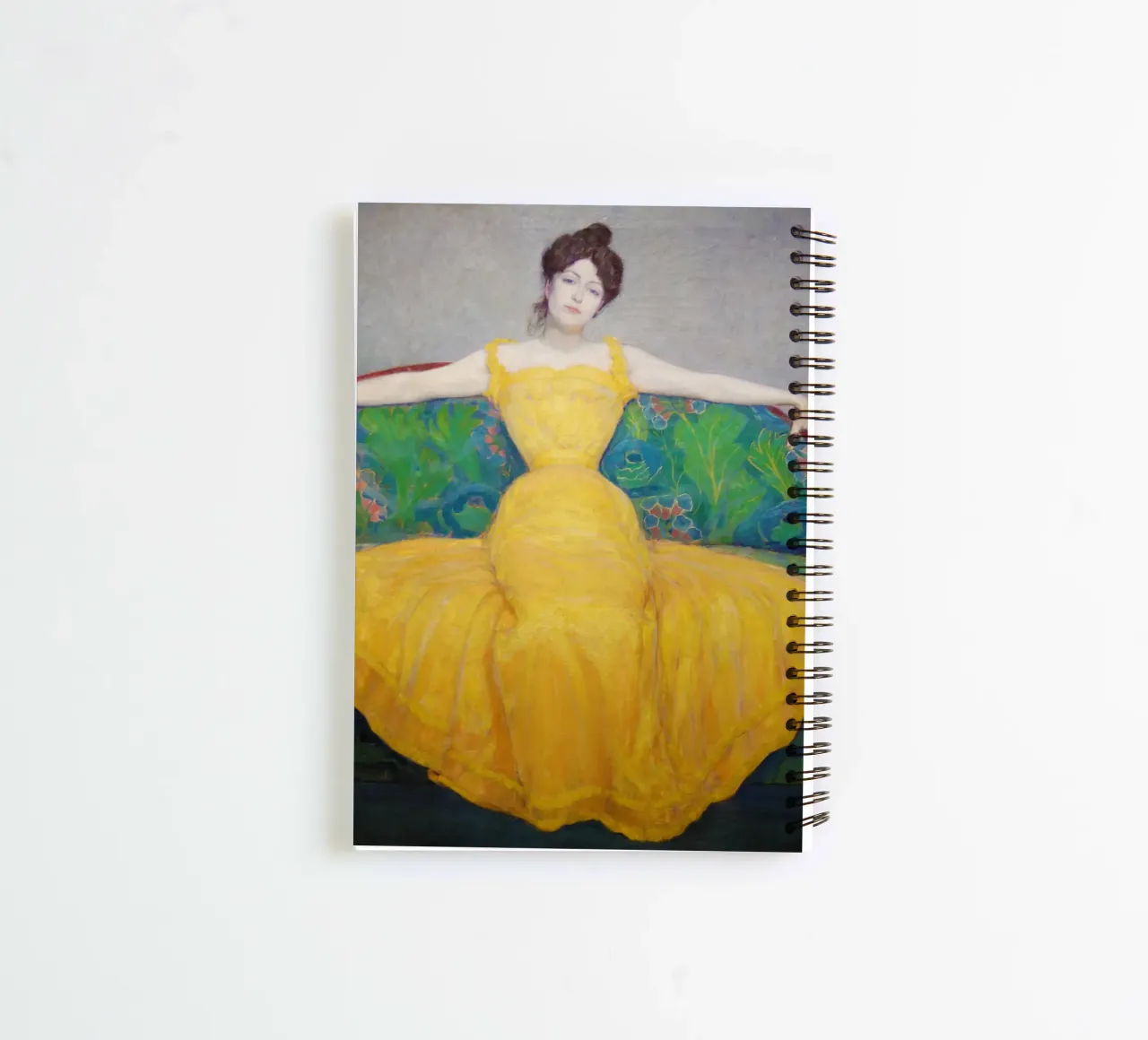 Dame en jaune carnet à spirale de Venus Art