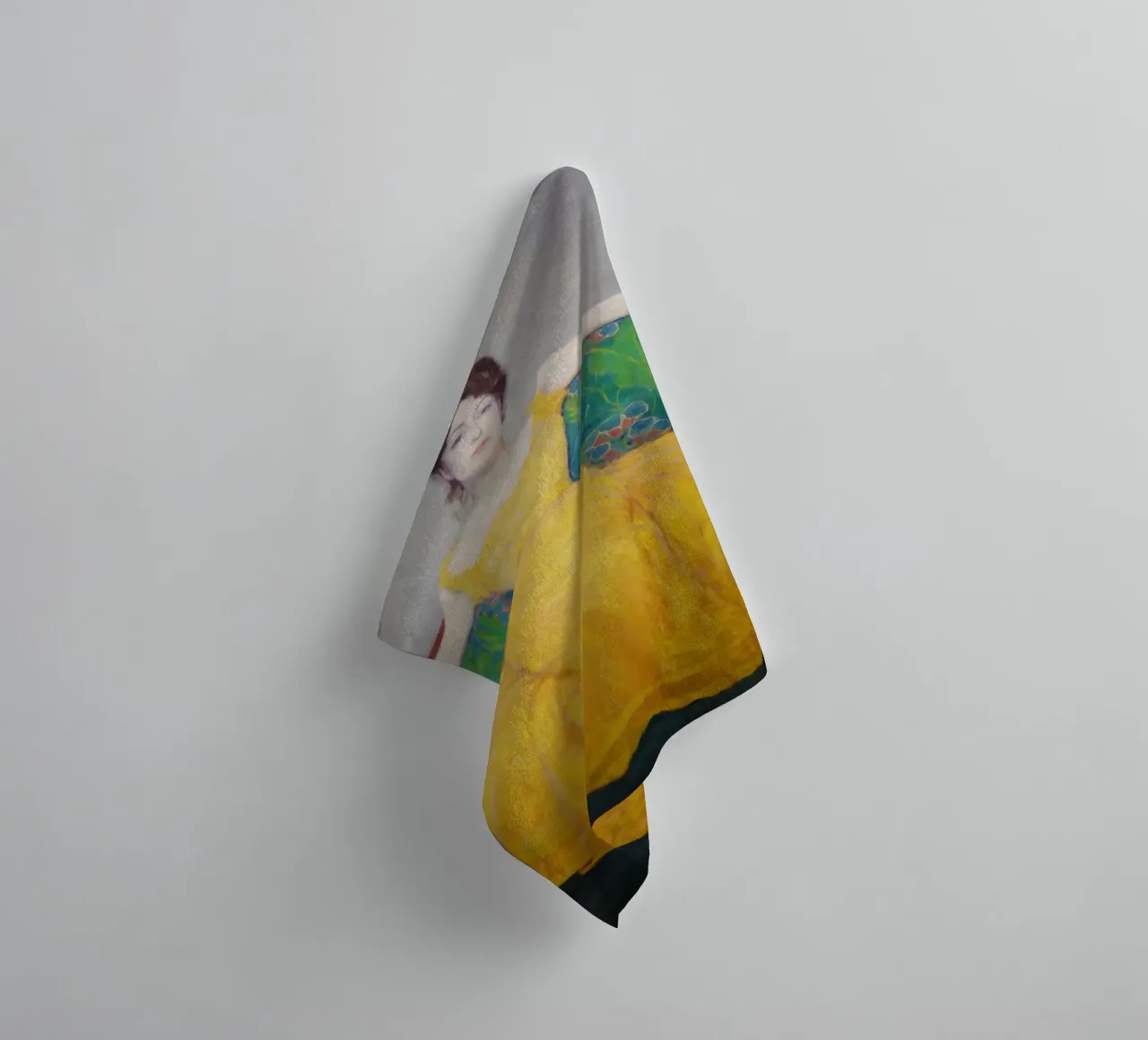 Dame en jaune serviette de bain de Venus Art