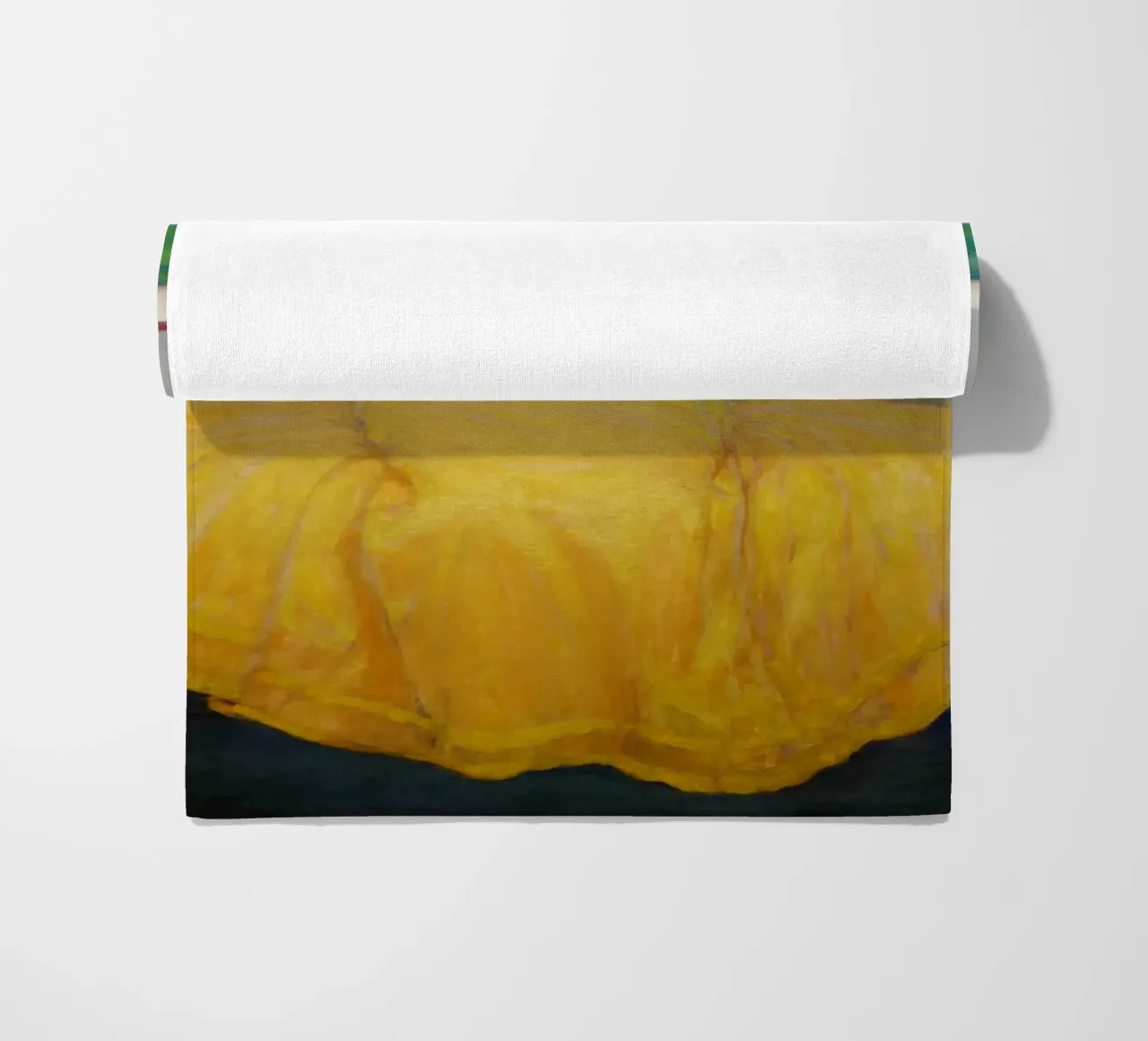 La signora in giallo telo mare da Venus Art