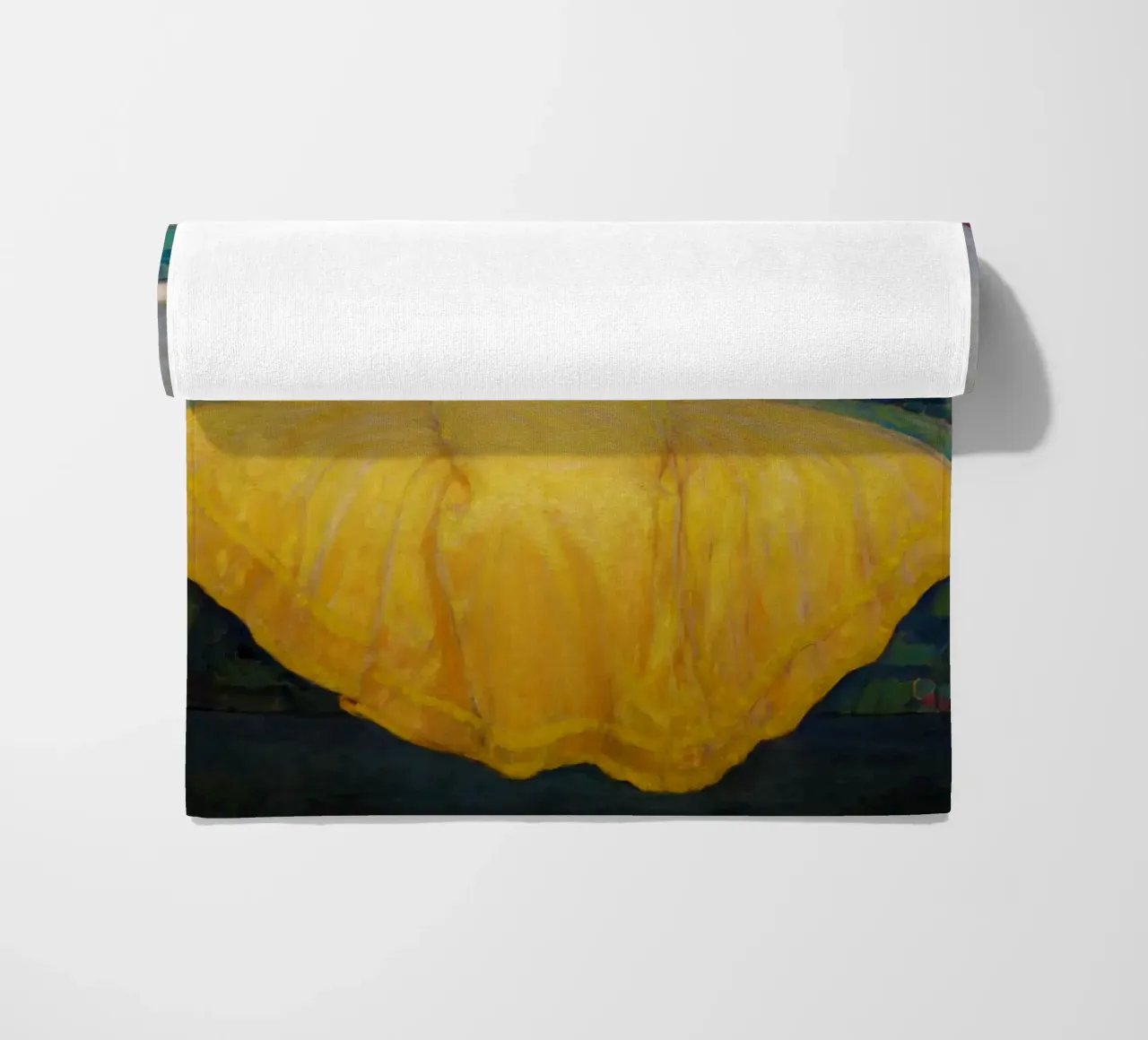 La signora in giallo telo mare da Venus Art
