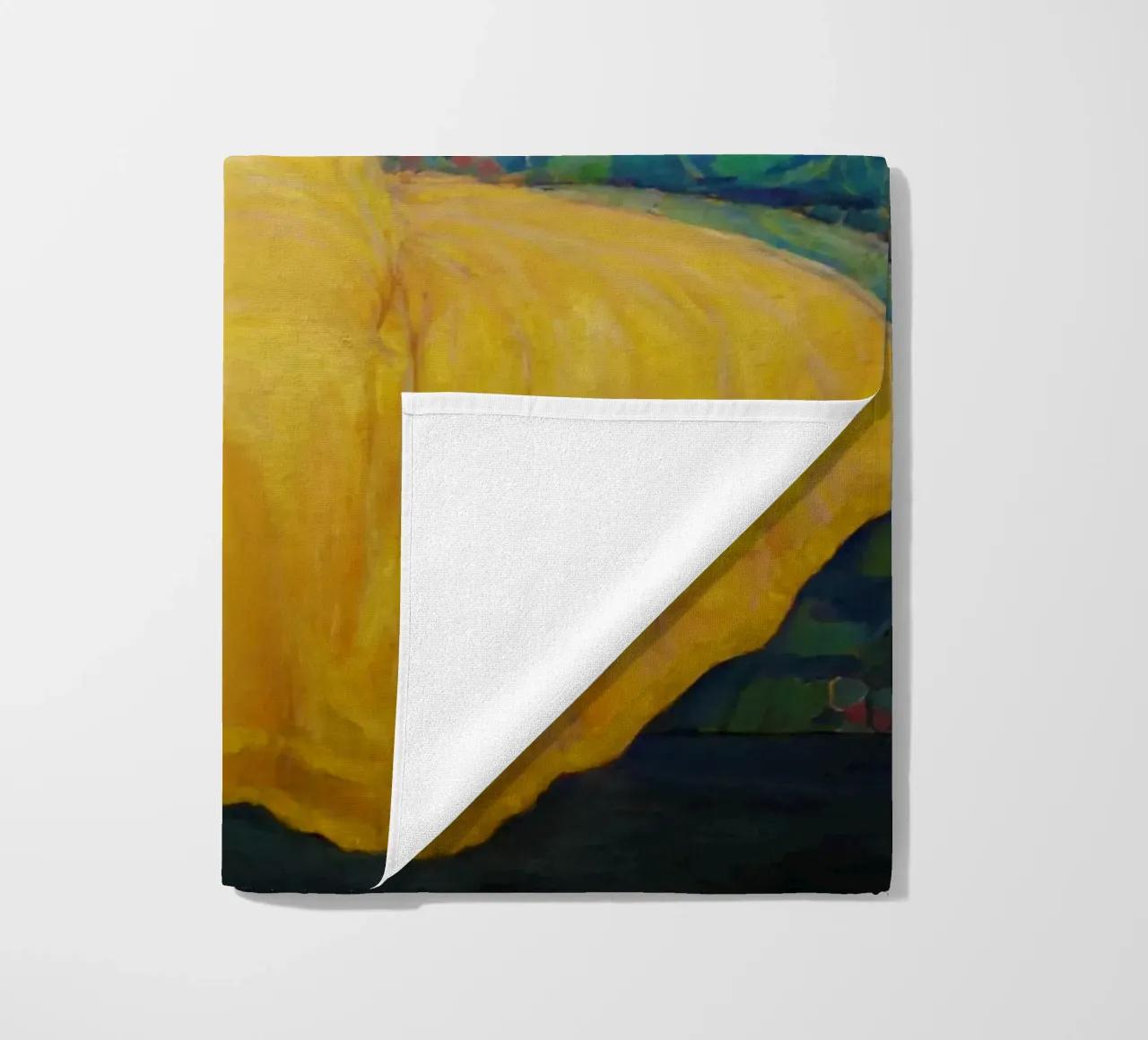 La signora in giallo telo mare da Venus Art