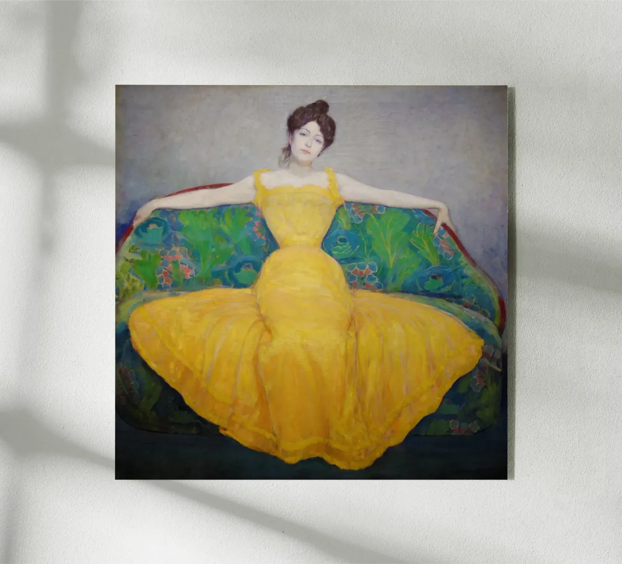 La signora in giallo plexiglass da Venus Art