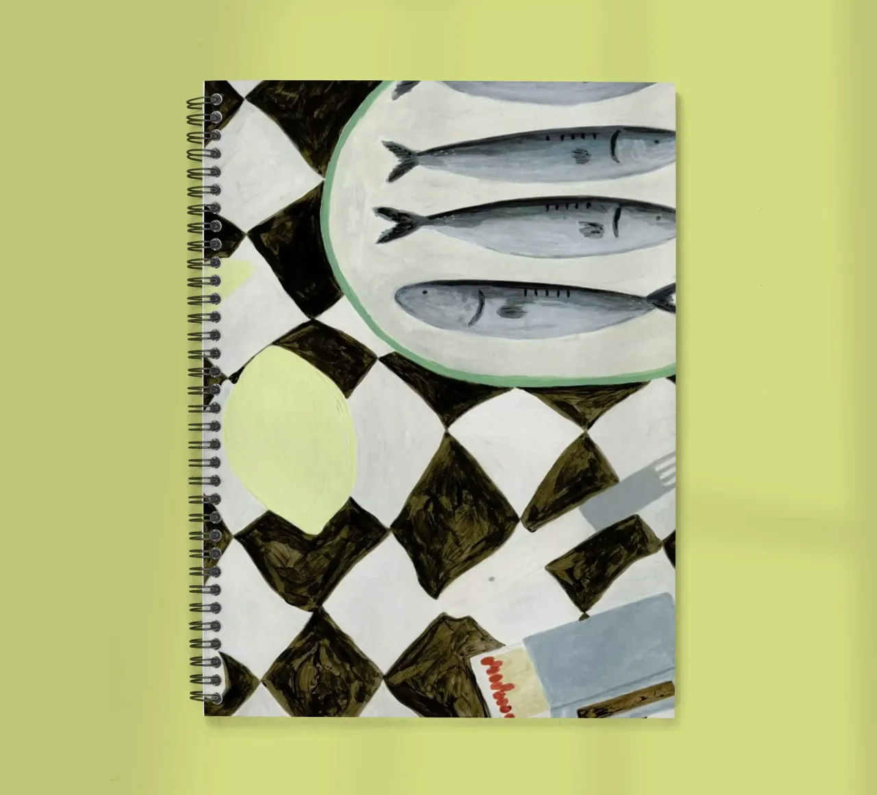 Table Cloth With Matches spiral notebook by Isabelle Vandeplassche