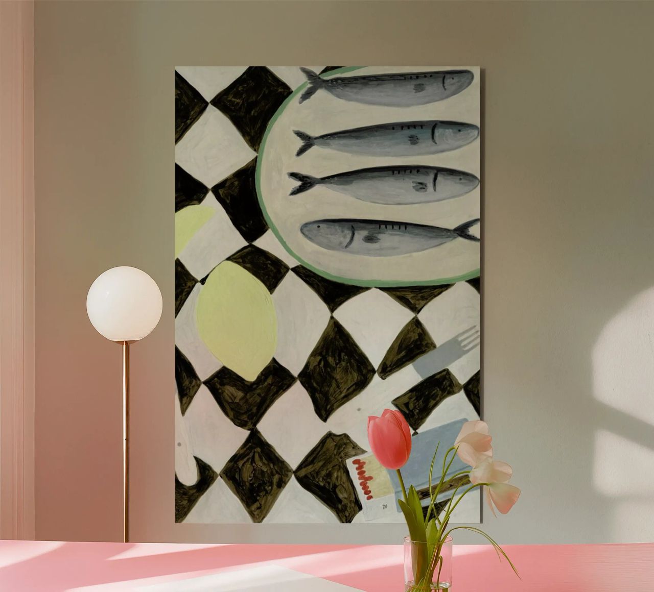 Table Cloth With Matches alluminio dibond da Isabelle Vandeplassche