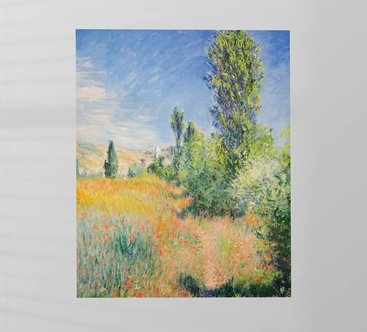 Paesaggio sull'Île Saint-Martin di Claude Monet (1881) pellicola backlit da Monet Art Prints