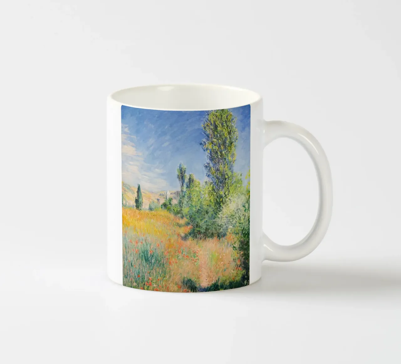 Paesaggio sull'Île Saint-Martin di Claude Monet (1881) tazza in ceramica da Monet Art Prints