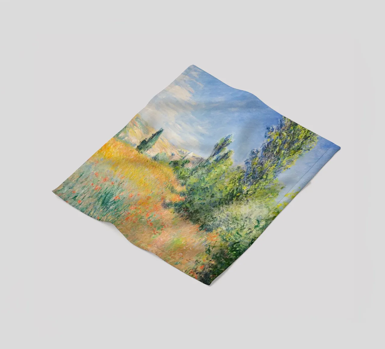 Paesaggio sull'Île Saint-Martin di Claude Monet (1881) coperta in pile da Monet Art Prints