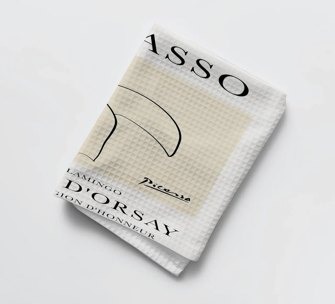 Flamant Picasso torchon de Jam Poster