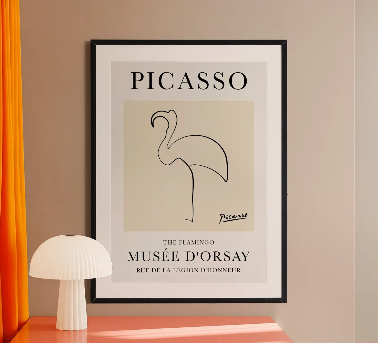 Picasso Flamingo poster by Jam Poster