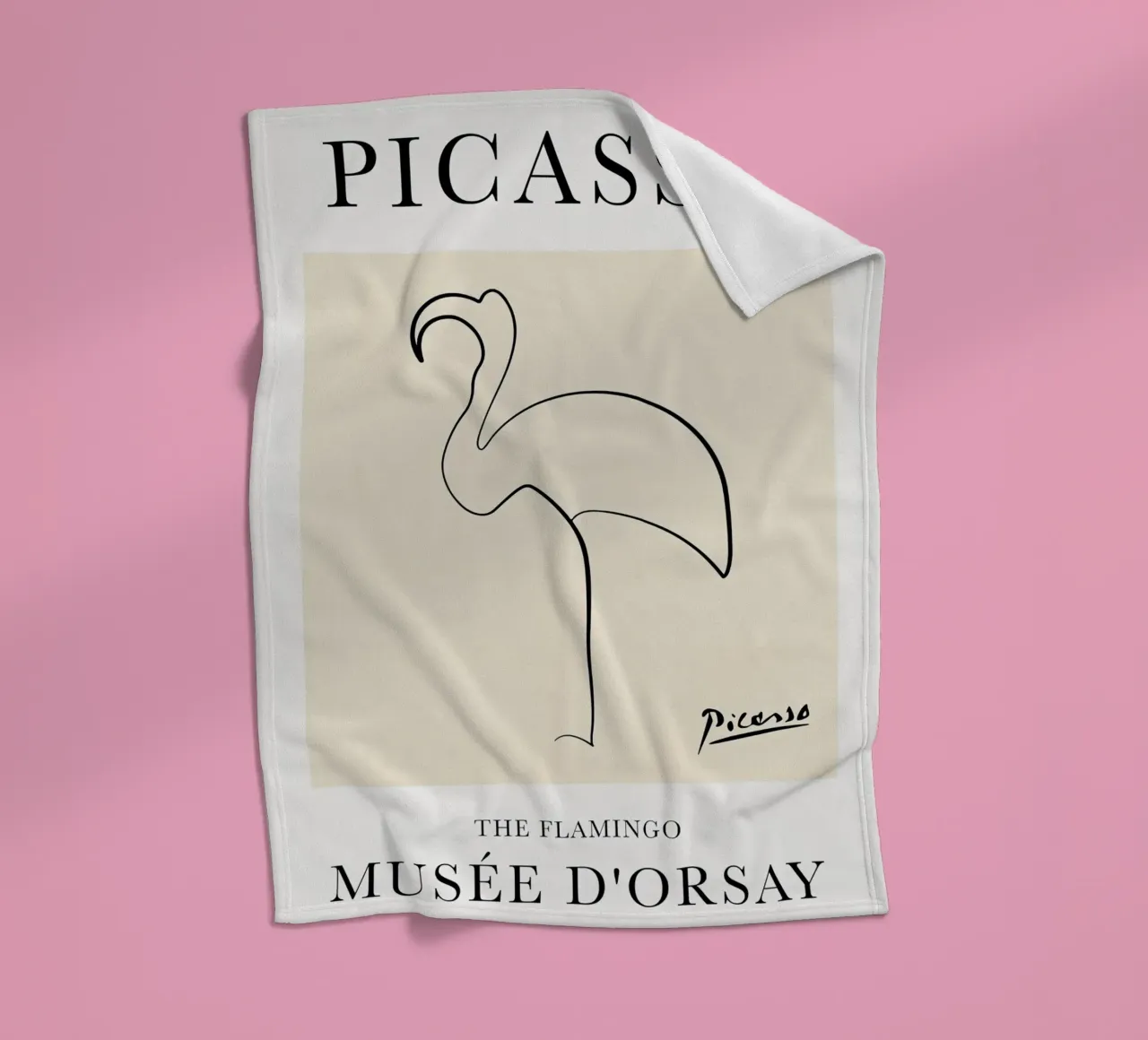Fenicottero Picasso coperta in pile da Jam Poster