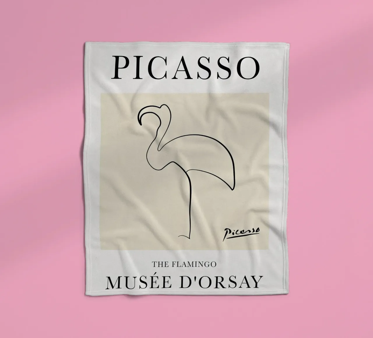 Fenicottero Picasso coperta in pile da Jam Poster
