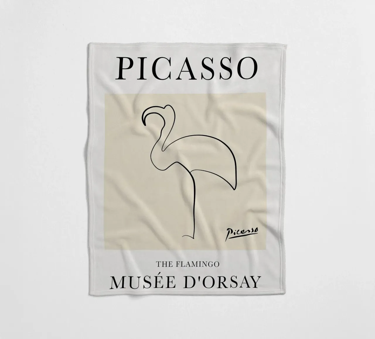 Fenicottero Picasso coperta in pile da Jam Poster