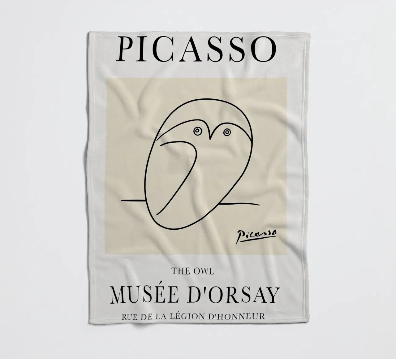 Gufo Picasso coperta in pile da Jam Poster