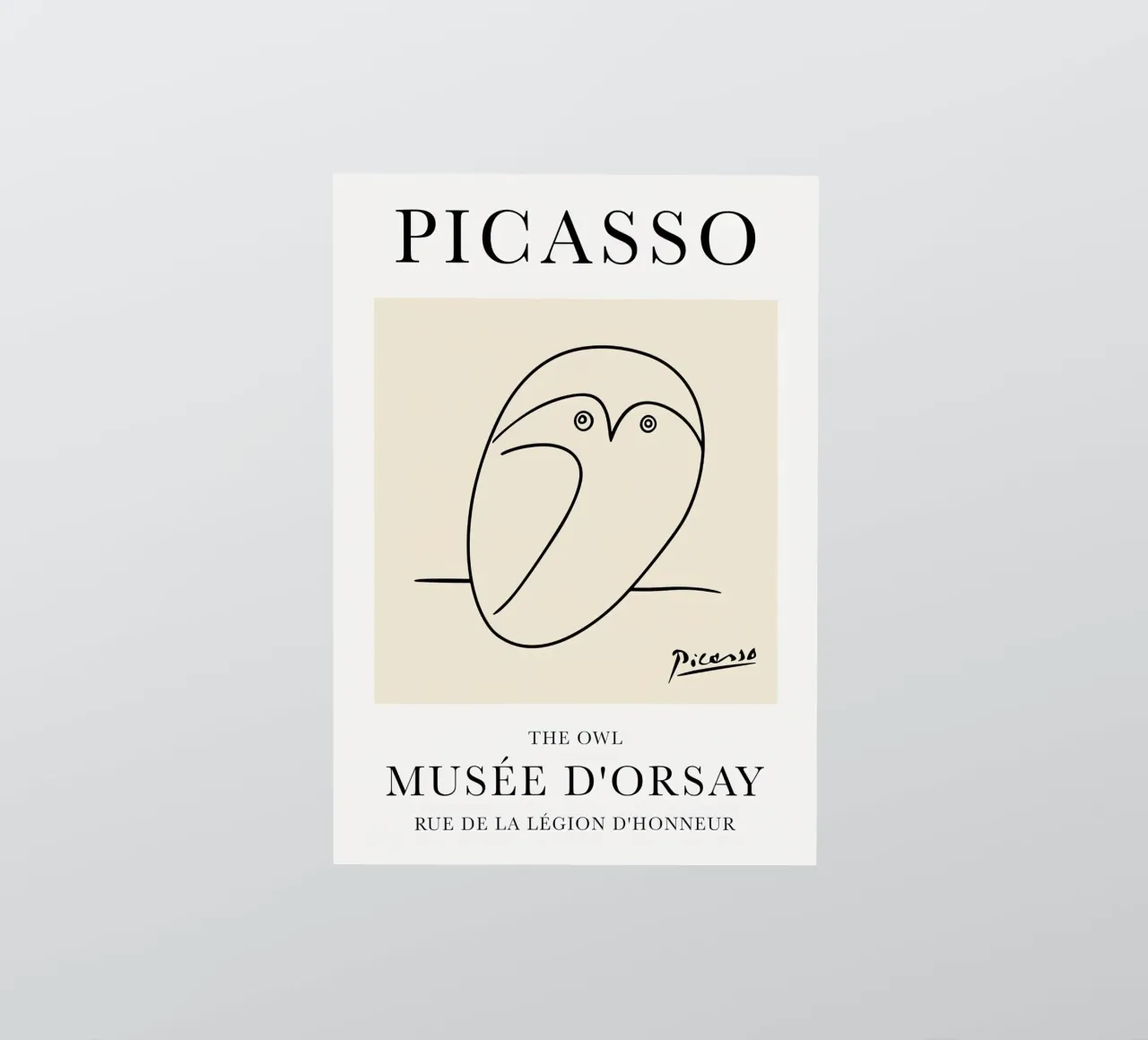Gufo Picasso adesivo da Jam Poster