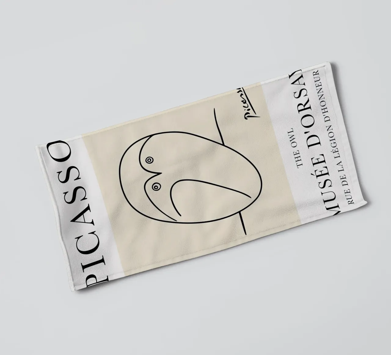 Gufo Picasso asciugamano da bagno da Jam Poster