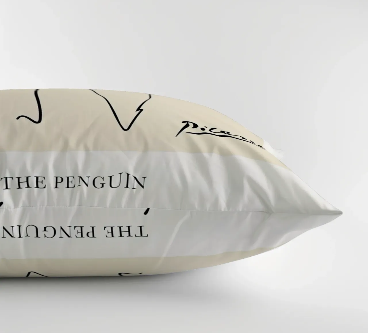 Picasso Penguin Sketch decorative cushion by Jam Poster