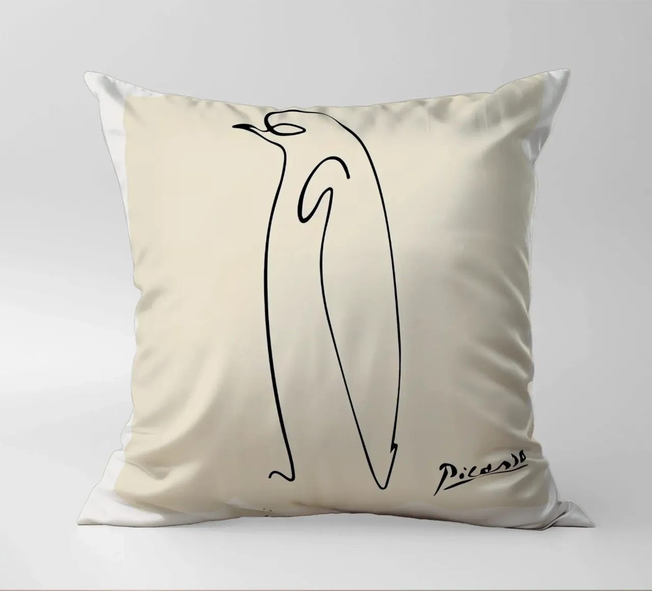 Picasso Penguin Sketch decorative cushion by Jam Poster
