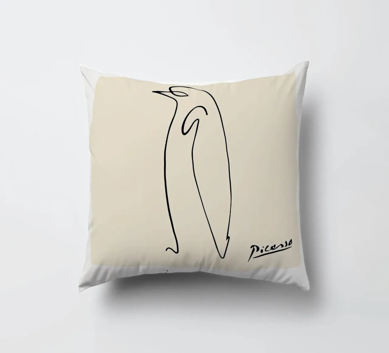 Picasso Penguin Sketch decorative cushion by Jam Poster