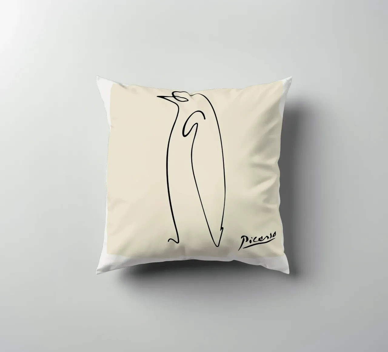 Picasso Penguin Sketch decorative cushion by Jam Poster
