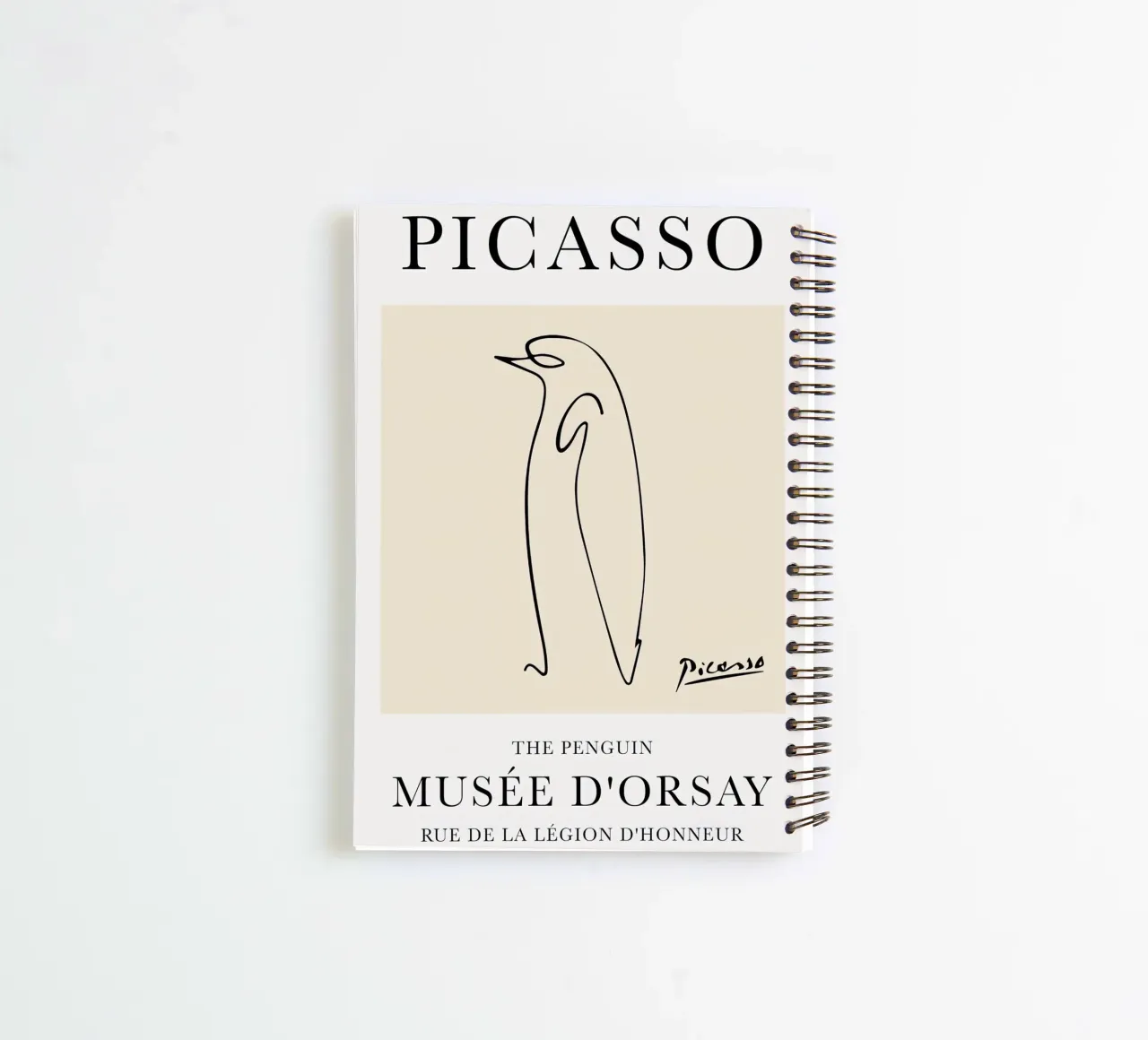 Picasso Penguin Sketch spiral notebook by Jam Poster