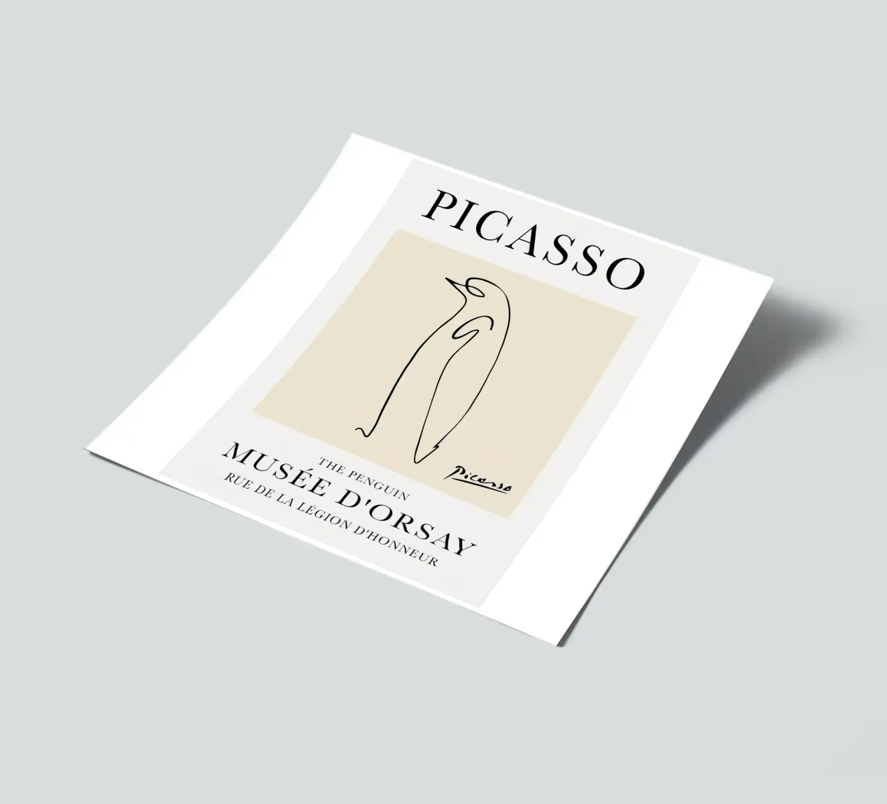 Picasso Penguin Sketch sticker sheet by Jam Poster