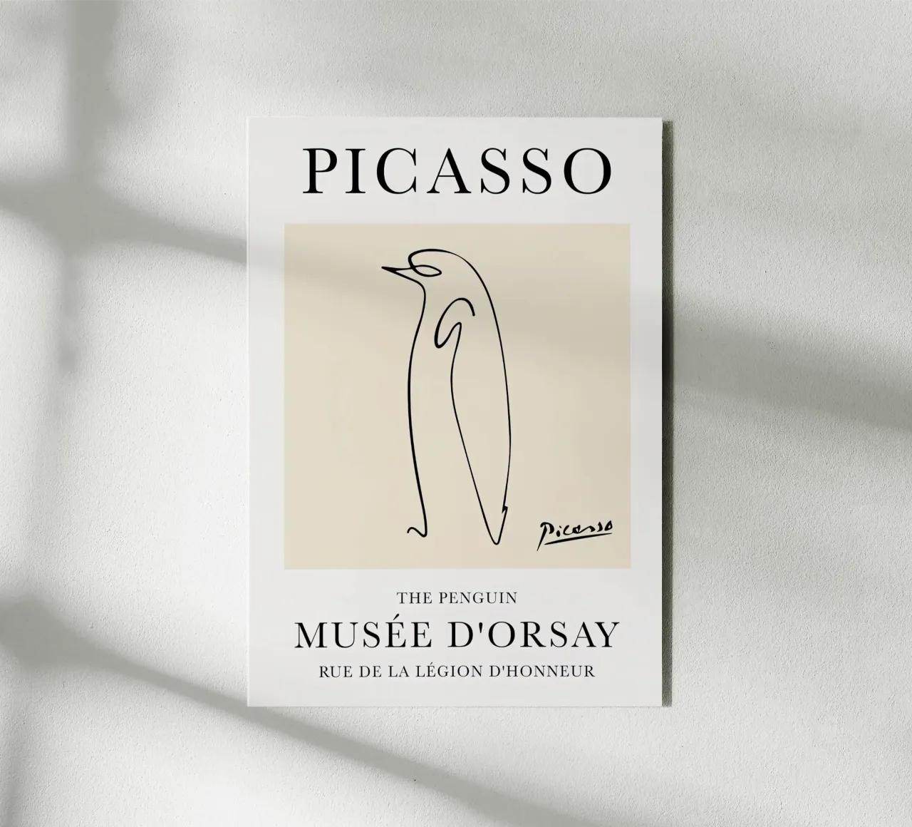 Picasso Penguin Sketch alu-dibond by Jam Poster