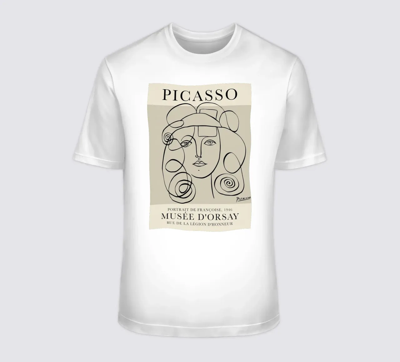 Picasso Ritratto di Francoise Gilot 1946 t-shirt da Jam Poster