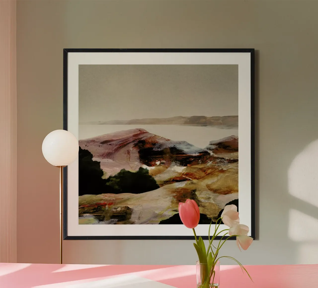 Hope Lookout Poster mit Aluminium Rahmen von Dan Hobday