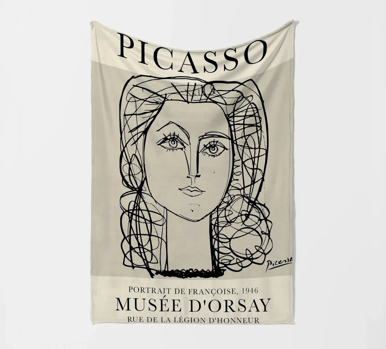 Picasso Ritratto di Francoise Gilot coperta in pile da Jam Poster