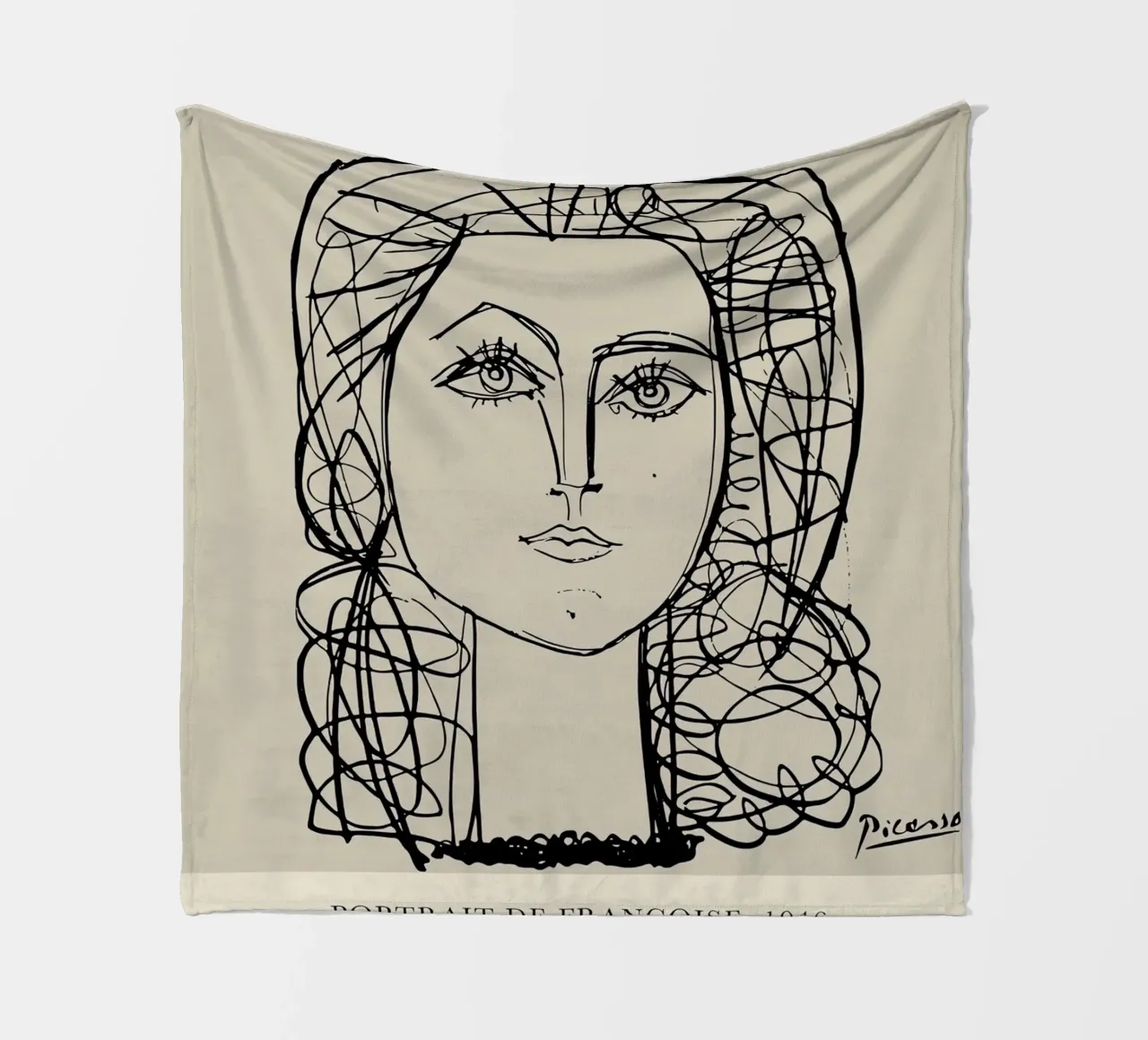 Picasso Ritratto di Francoise Gilot coperta in pile da Jam Poster