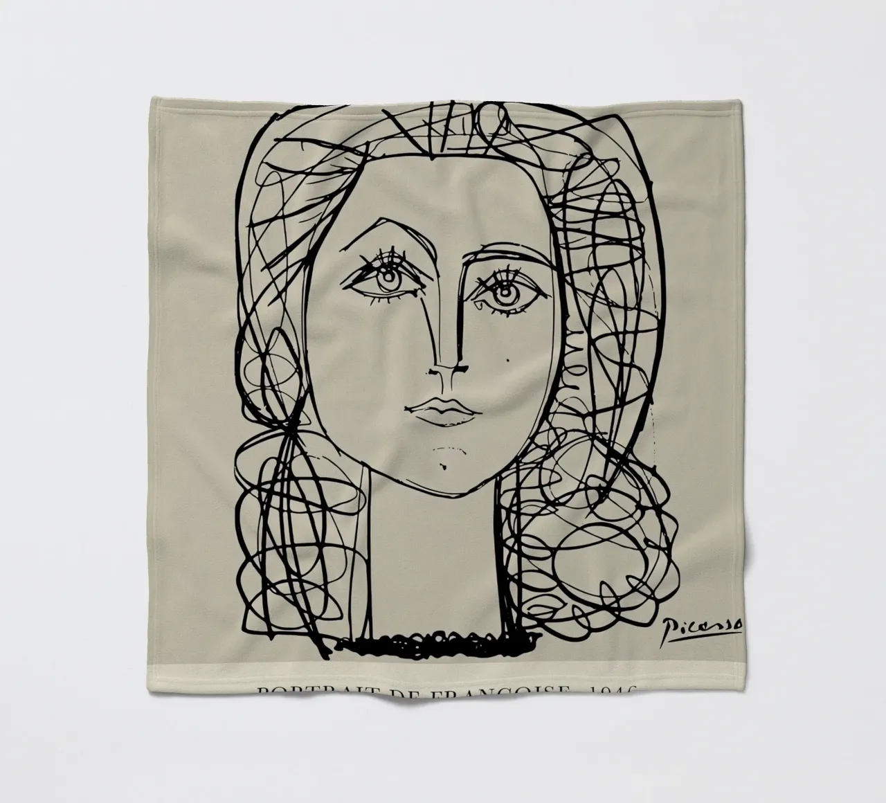 Picasso Ritratto di Francoise Gilot coperta in pile da Jam Poster