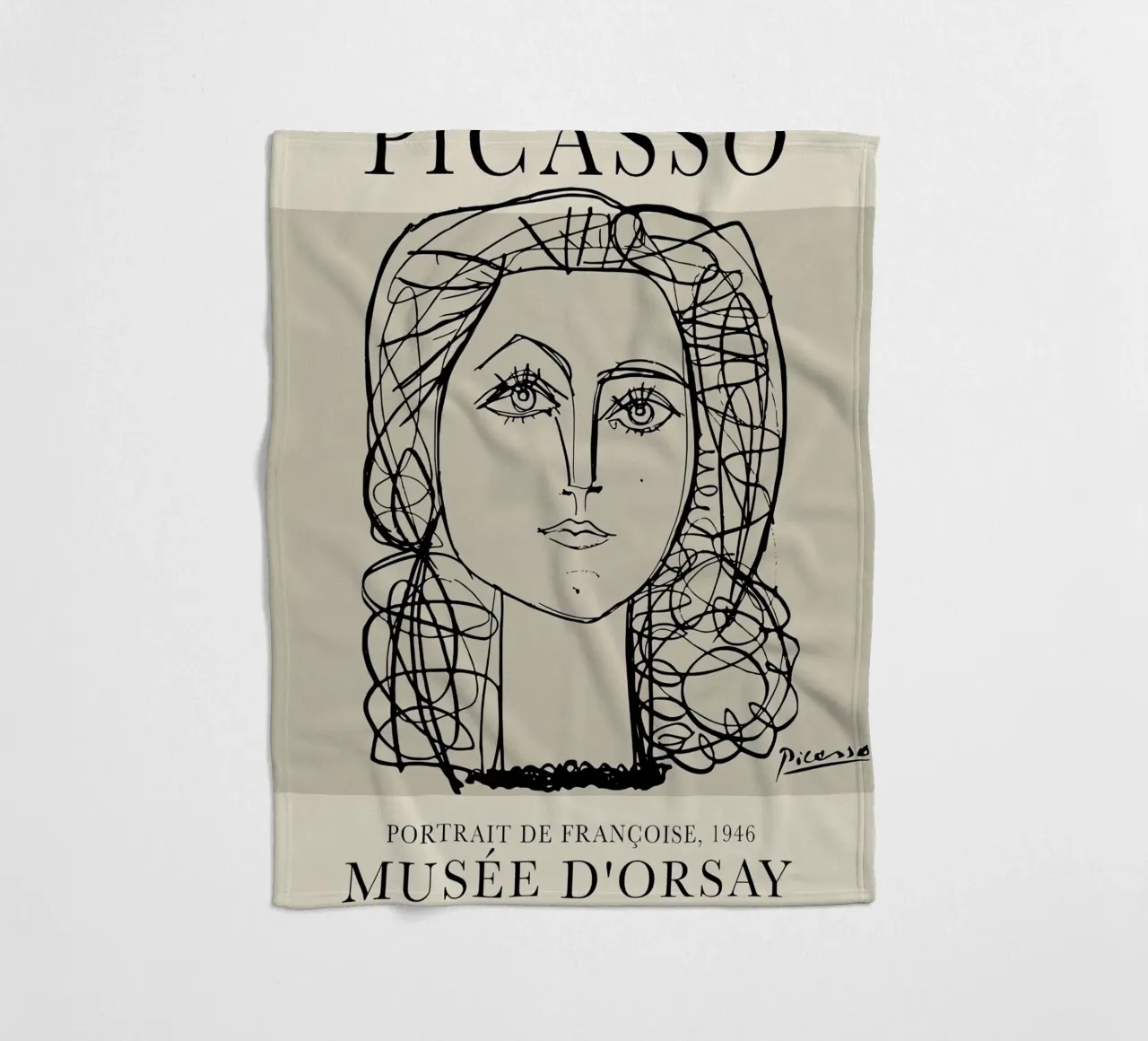 Picasso Ritratto di Francoise Gilot coperta in pile da Jam Poster
