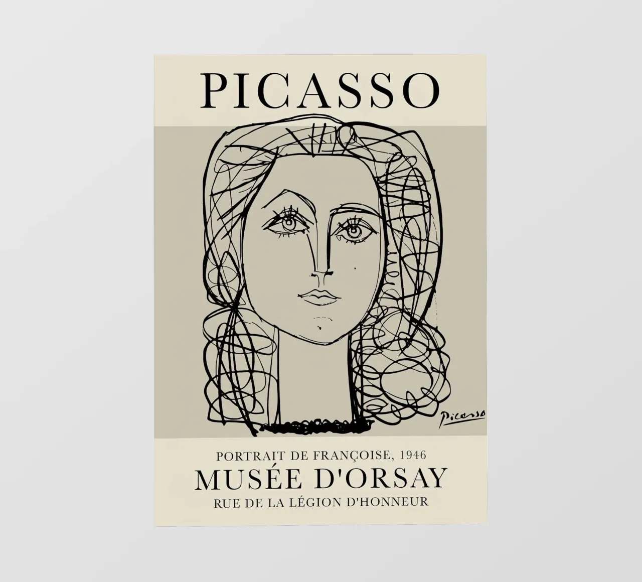 Picasso Ritratto di Francoise Gilot telo in pvc da Jam Poster