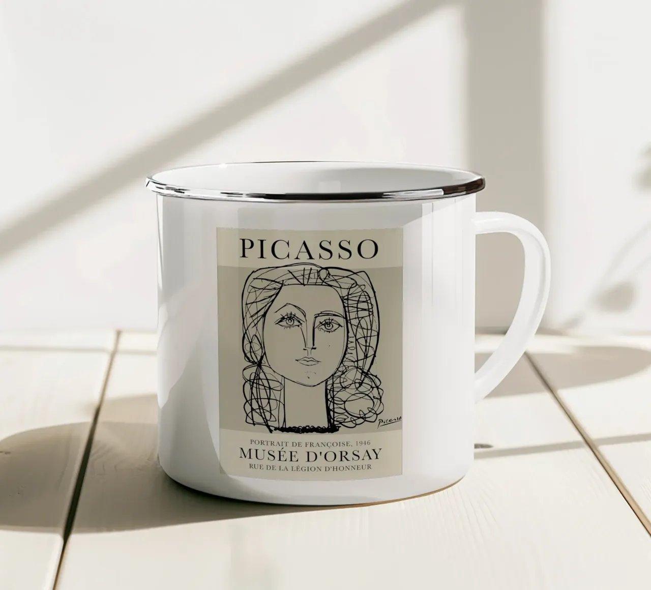 Picasso Ritratto di Francoise Gilot tazza in smalto da Jam Poster
