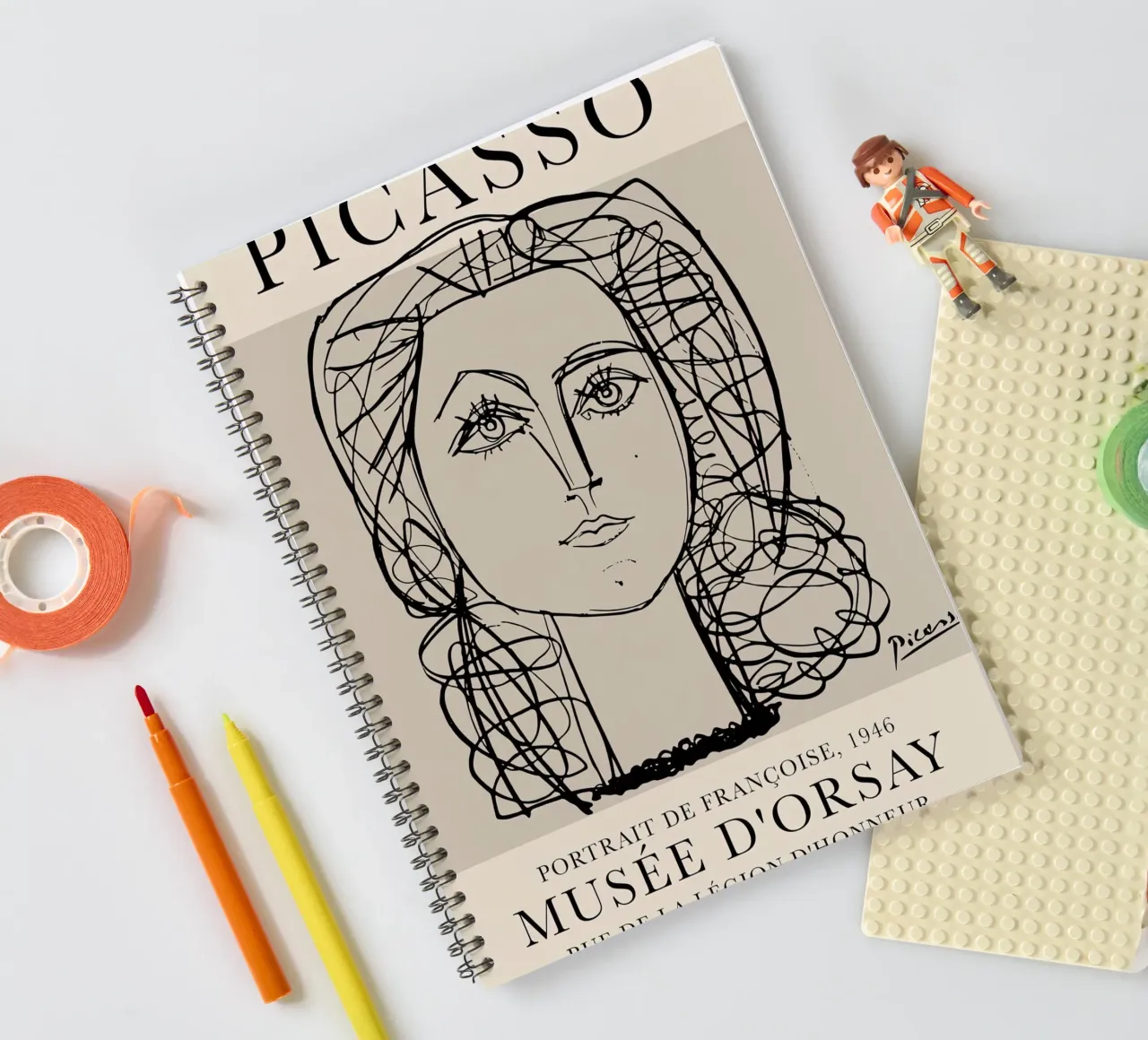 Picasso Portrait of Francoise Gilot spiral notebook by Jam Poster