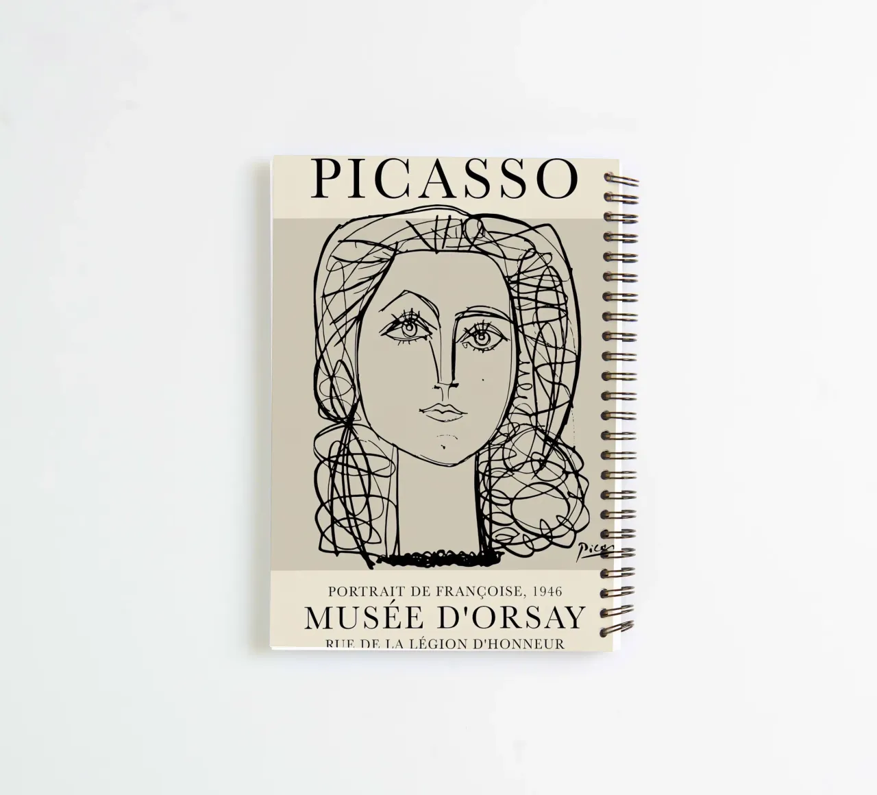 Picasso Portrait of Francoise Gilot spiral notebook by Jam Poster