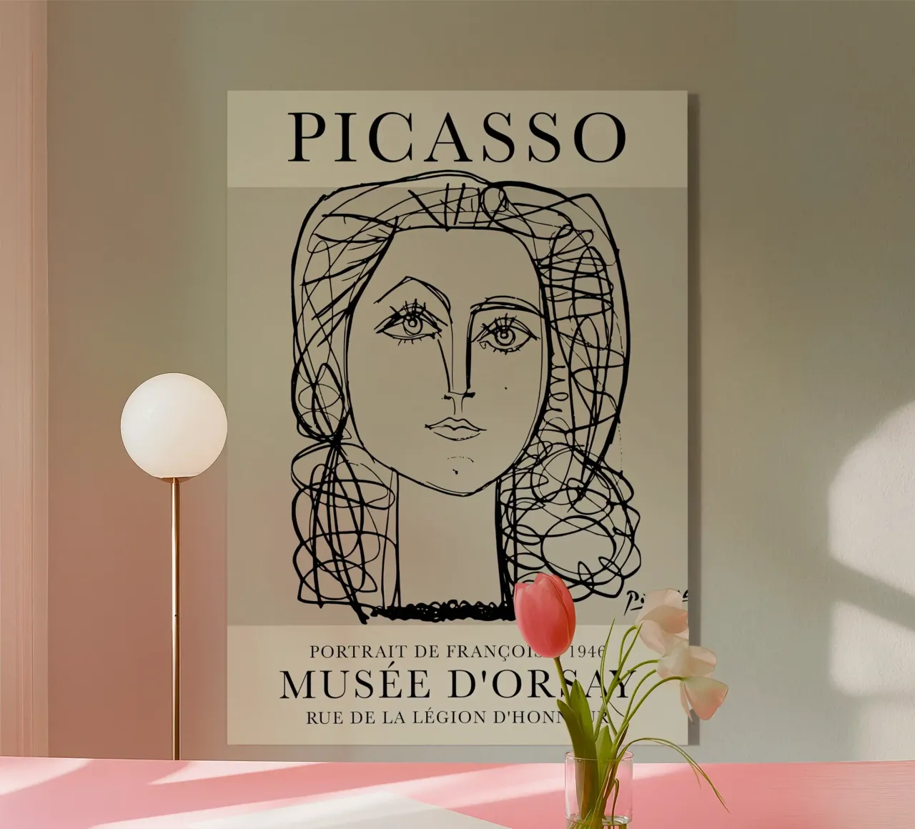 Picasso Ritratto di Francoise Gilot plexiglass da Jam Poster