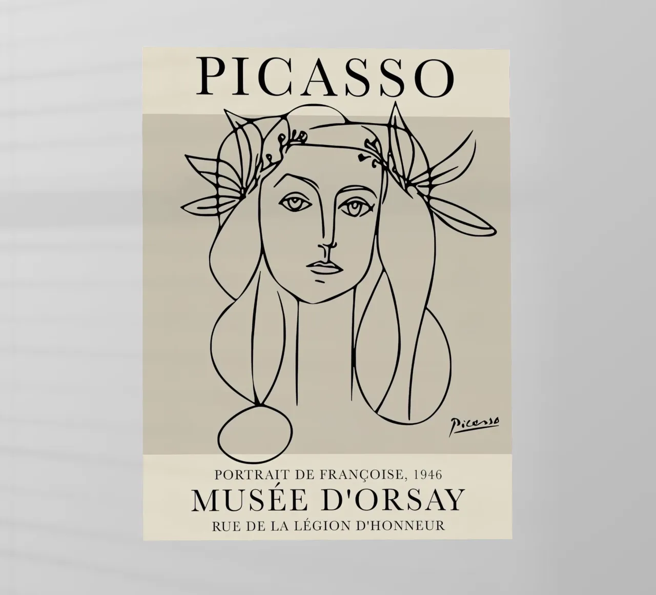Picasso Ritratto di Francoise pellicola backlit da Jam Poster